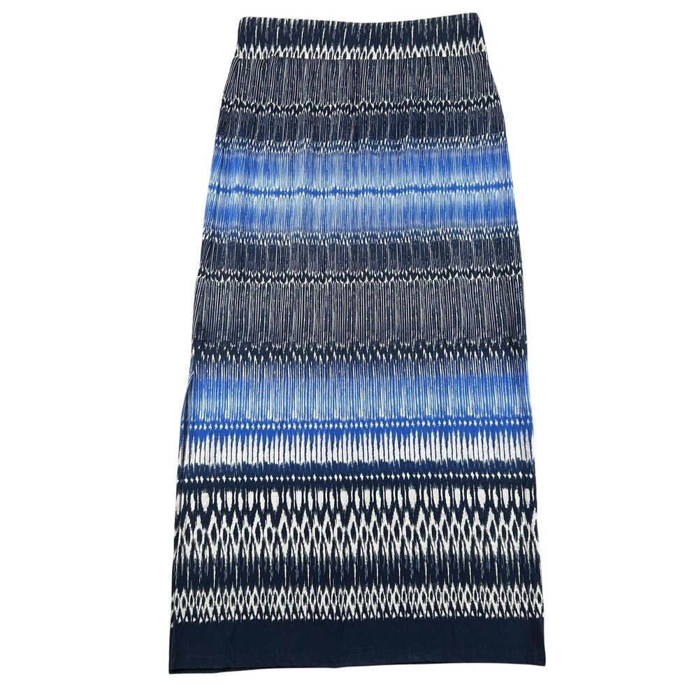 Cb Established 1962 Skirt Womens Large Blue Striped Maxi Jersey Stretch Pull On